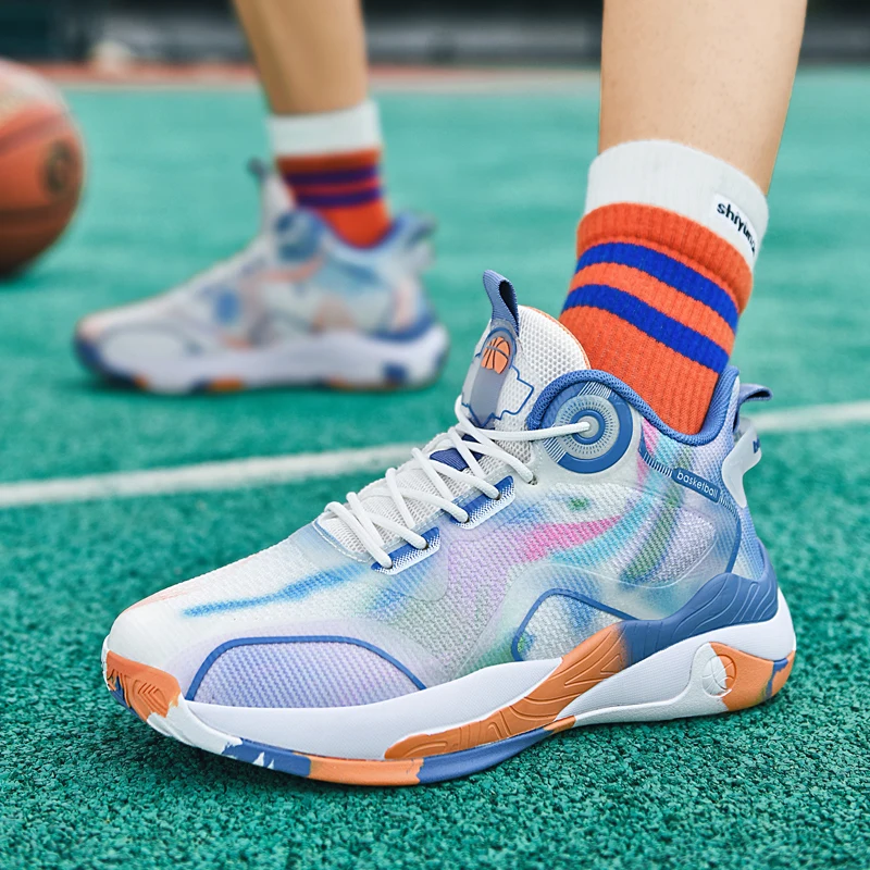 

Top-quality Basketball Shoes Men Chinese Style Chunky Sneakers Outdoor High-top Sports Shoes Fashion Walking Shoes Big Sizen48