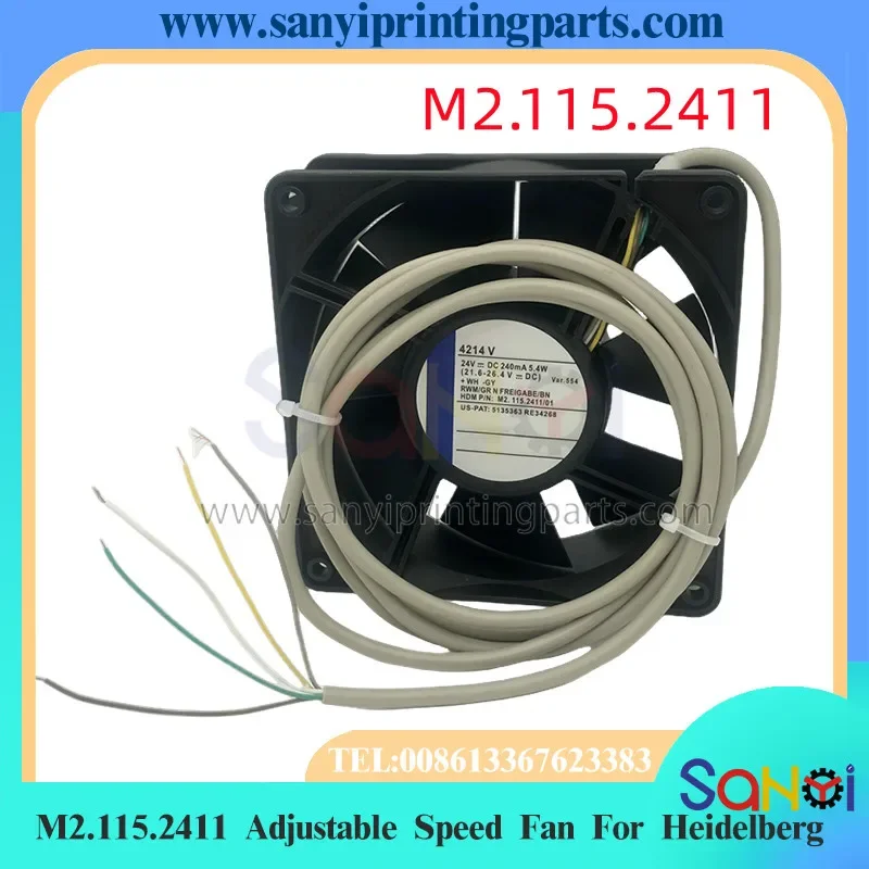 Heidelberg Printing Adjustable Speed Fan M2.115.2411/01 For CD102 SM74 CD74 Machine Parts