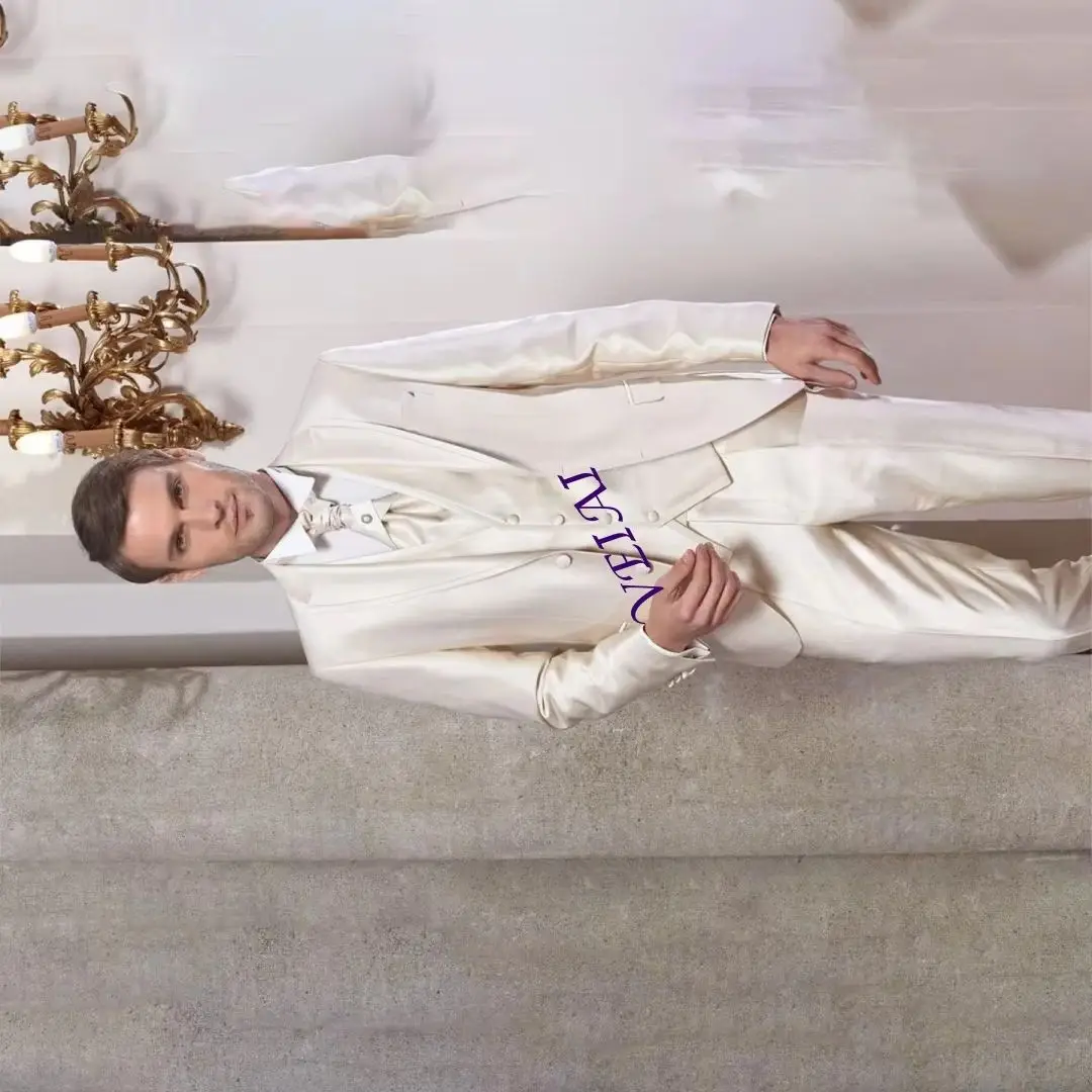 

Slim Fit Black Classic Tailcoat Tuxedo 2 Piece Set for Men's Wedding Groom Party Prom Formal Suits with Jacket And Pant