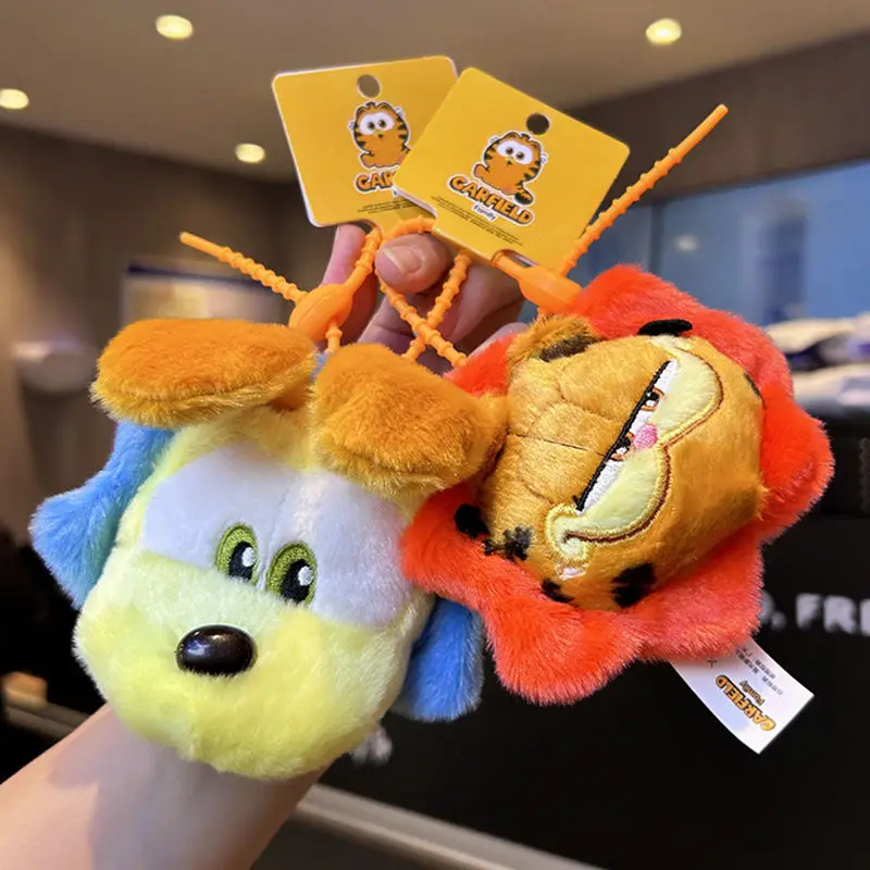Kawaii Garfield Plush Toys Keychain Cartoon Backpack Pendant Soft Stuffed Doll Boy Girl Couple Birthday Gift Creative Peripheral