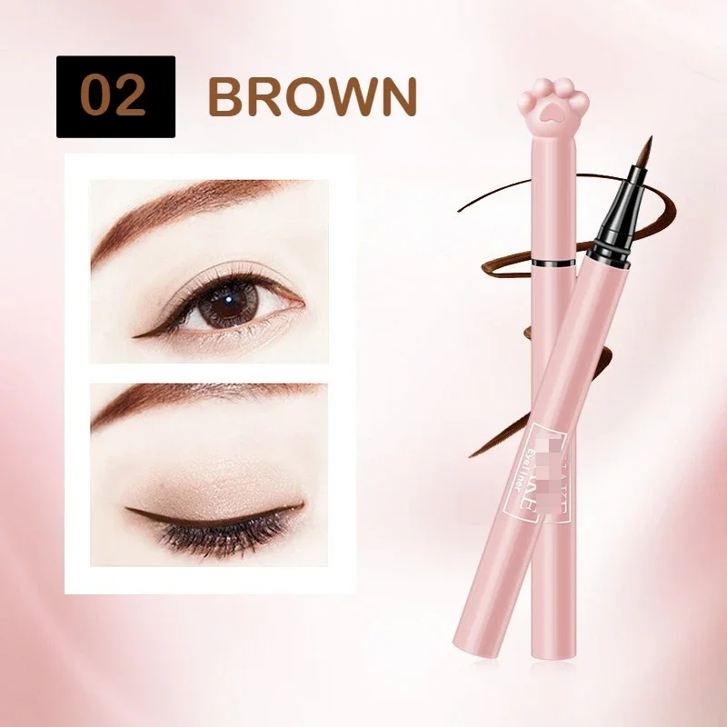 Black Liquid Eyeliner Pencil Waterproof Long Lasting Quick Drying Smooth Makeup Women Girls Beauty Tools Brown Ultrafine Pen