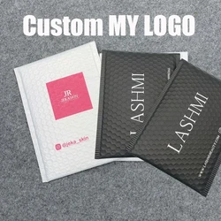 Custom Design Printed Mailing Bag with Logo Waterproof Padded Envelopes with Self Seal Shipping Bags White Ship Bubble Mailers