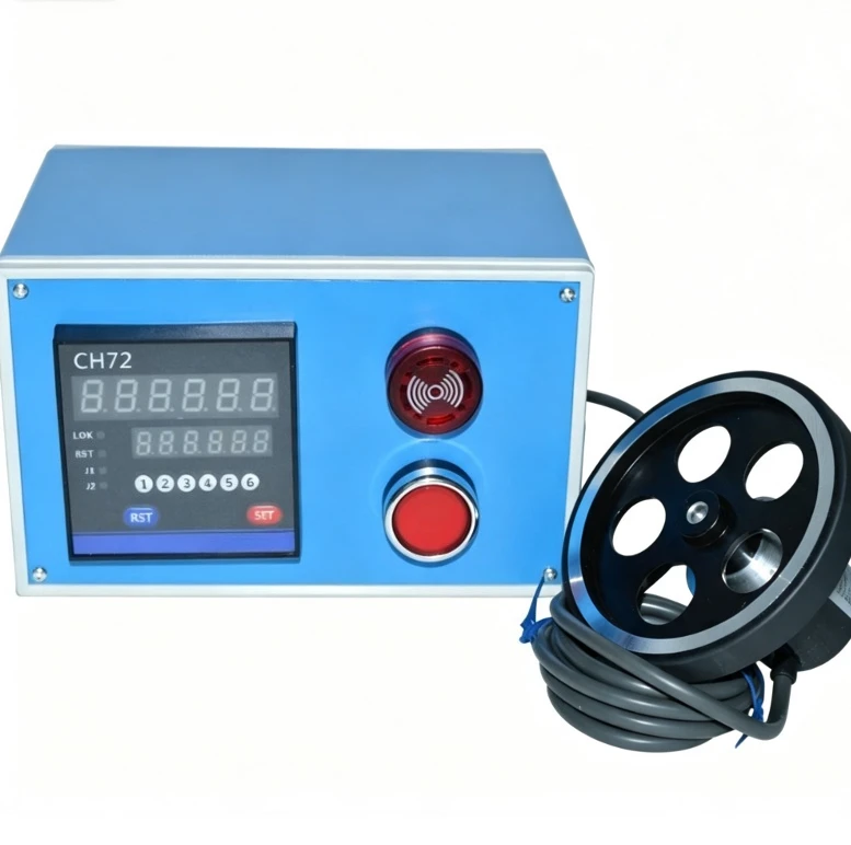 Counter Meter With Measuring Wheel Electronic Rotary Encoder Length Measuring Device For Rolling Material Length Calculation