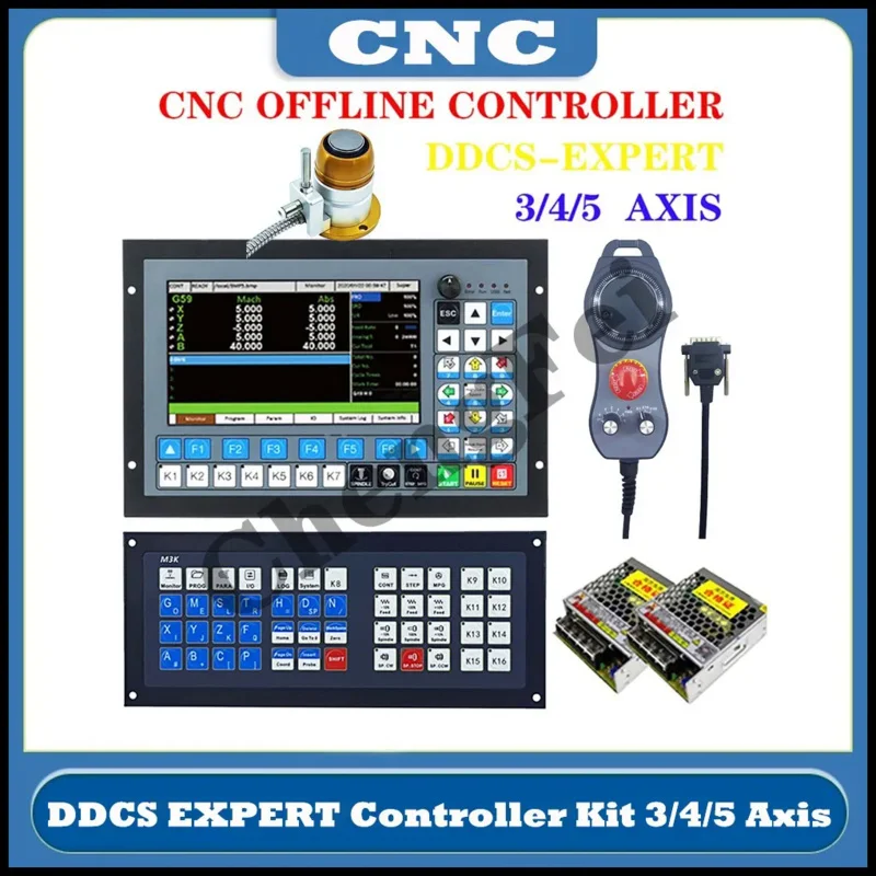 CNC Controller DDCS EXPERT V2 3axis4axis5Axis 1Mkhz Support Closeloop Stepper Sevro/Double Yaxis ATC Replace Mach3 DDCSV3.1