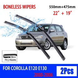 For Toyota Corolla E120 E130 2000-2006 Car Wiper U-type Soft Rubber Boneless Wiper HD Quiet Durable Automotive Wiper 22