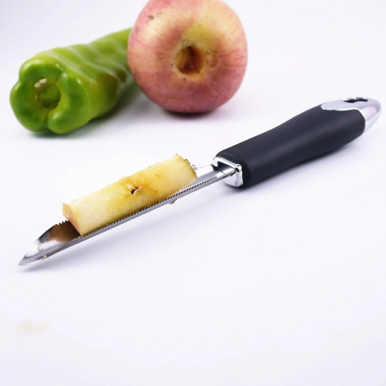Home Portable Chili Pepper Corer Stainless Steel Zucchini Courgette Cucumber Corers Special Kitchen Gadgets with Serrated Edge