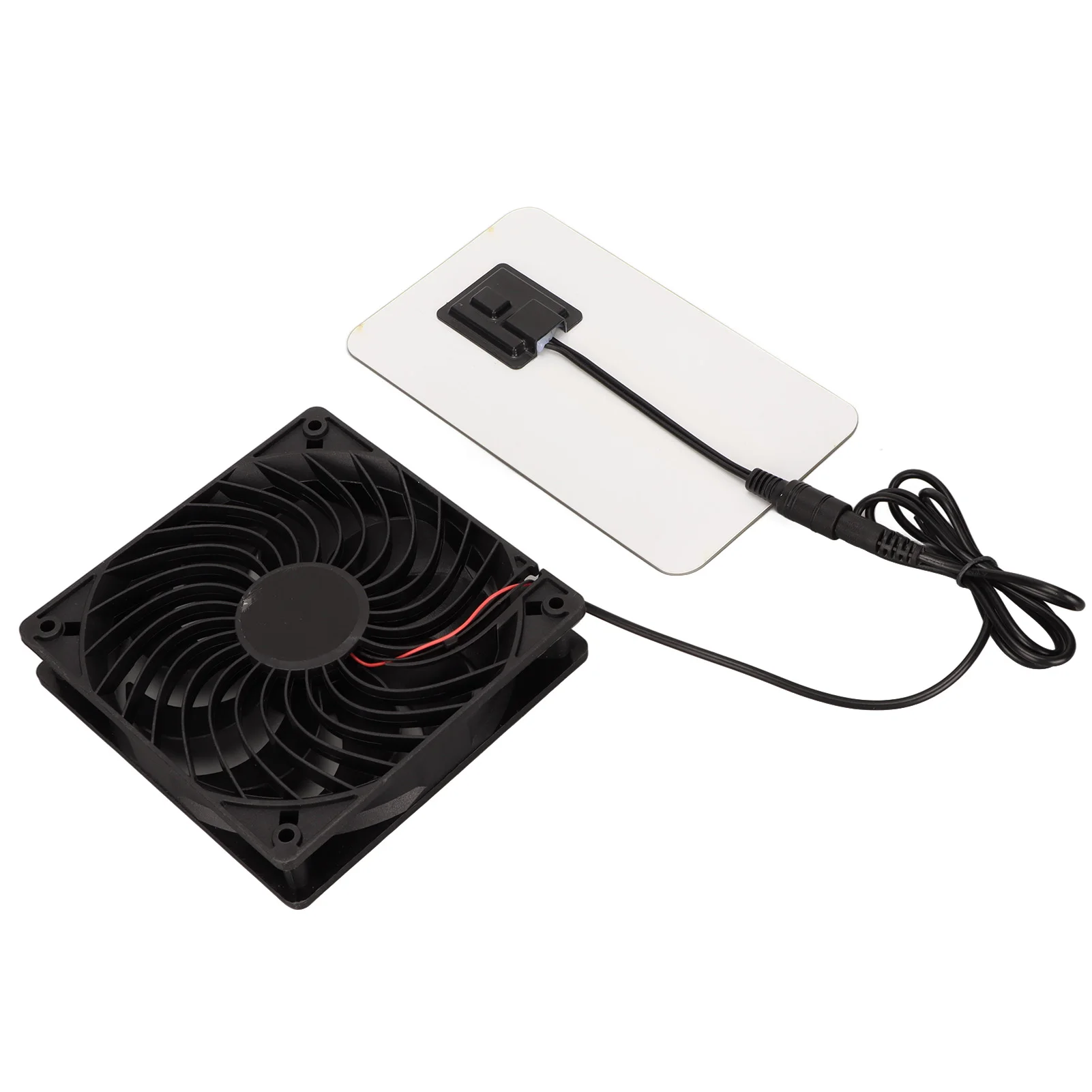 Solar Power Panel Exhaust Fan 15W Energy Saving Odor Removal Portable Solar Powered Air Extractor for Pet Houses RVs