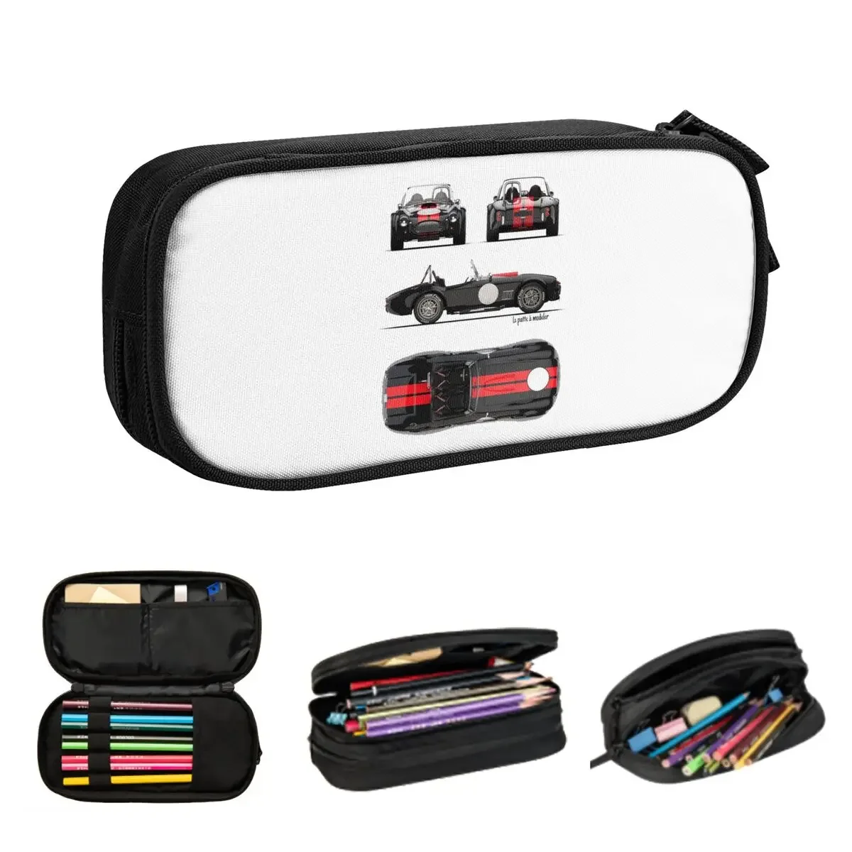 

Shelby AC Cobra 427 Pencil Cases for Students School Pen Box Pencil Bag Large Storage Pencil Pouch Storage Stationery Supplies