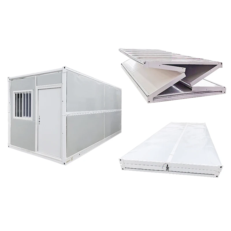 Customized 40ft Eco Foldable House Low Carbon Material Waterproof Exterior Mobile Family Villa Permanent Living Prefab Home