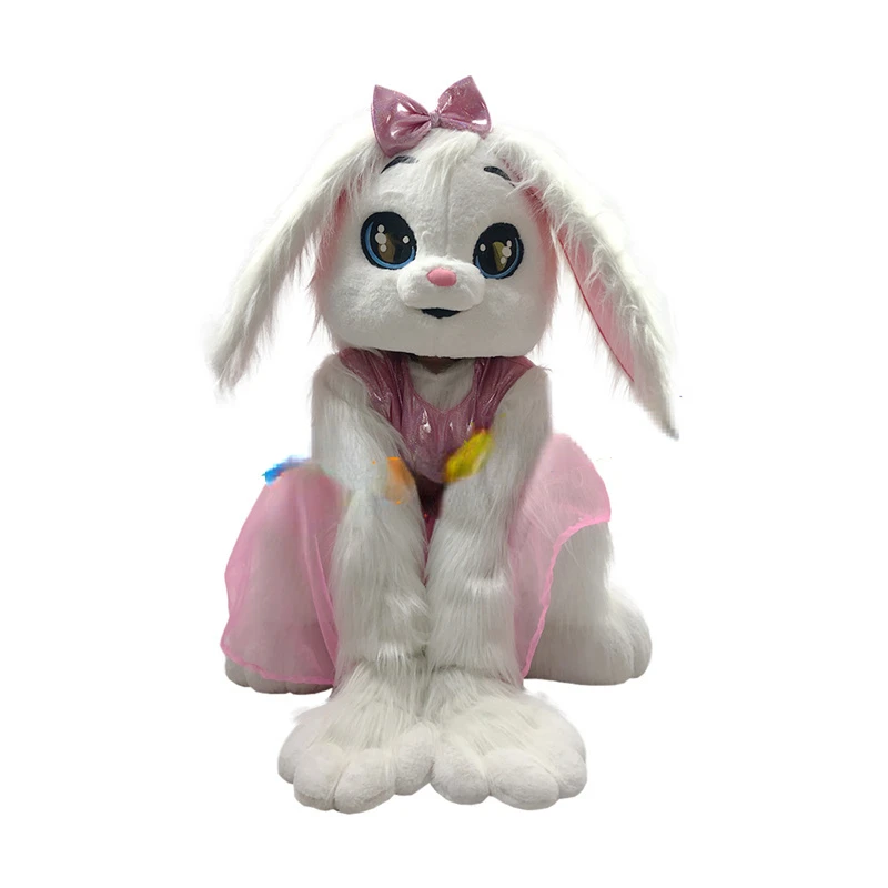 Rabbit Easter Mascot Custom Headgear Performance Cartoon Mascot Walking Puppet Animal Costume