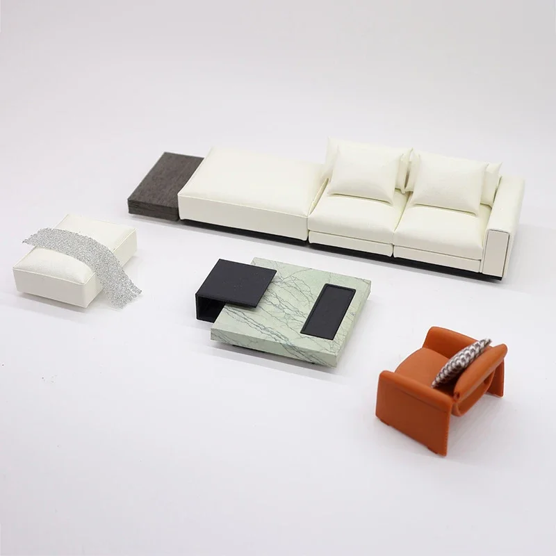 1/20 1/25 Casa delle bambole Simulazione Divano Tavolo da tè Modello Mobili Accessori per la casa delle bambole Decor Bambini Giochi di imitazione Giocattoli Regalo