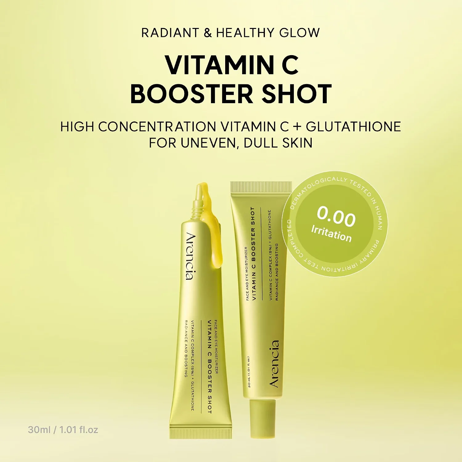 Arencia Retinal Booster Shot Serum, Firming Booster Hydrating Moisturizing Tightening Fine Lines, Pore, Wrinkles Skin Tone Care