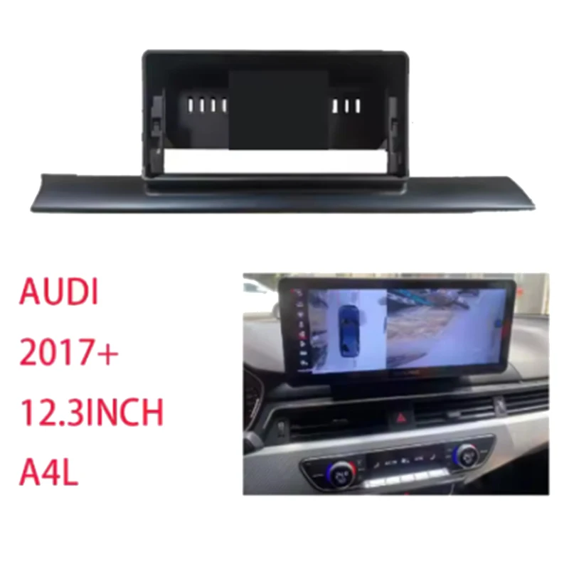 

For 2019 AUDI A4 Left Side Car Player Auto Parts Radio Frame 12.3 Inch Android GPS Dashboard Kit Face Plate Frame Free Shipping