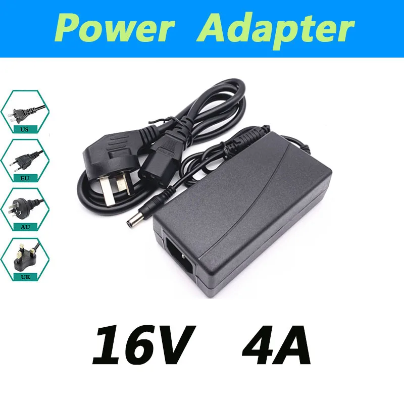 

LAIMAIECO Notebook 16V 4A Power Adapter DC 16V 4000MA Computer Charger Transformer Electronic Organ Accessories Eu Plug Us Plug