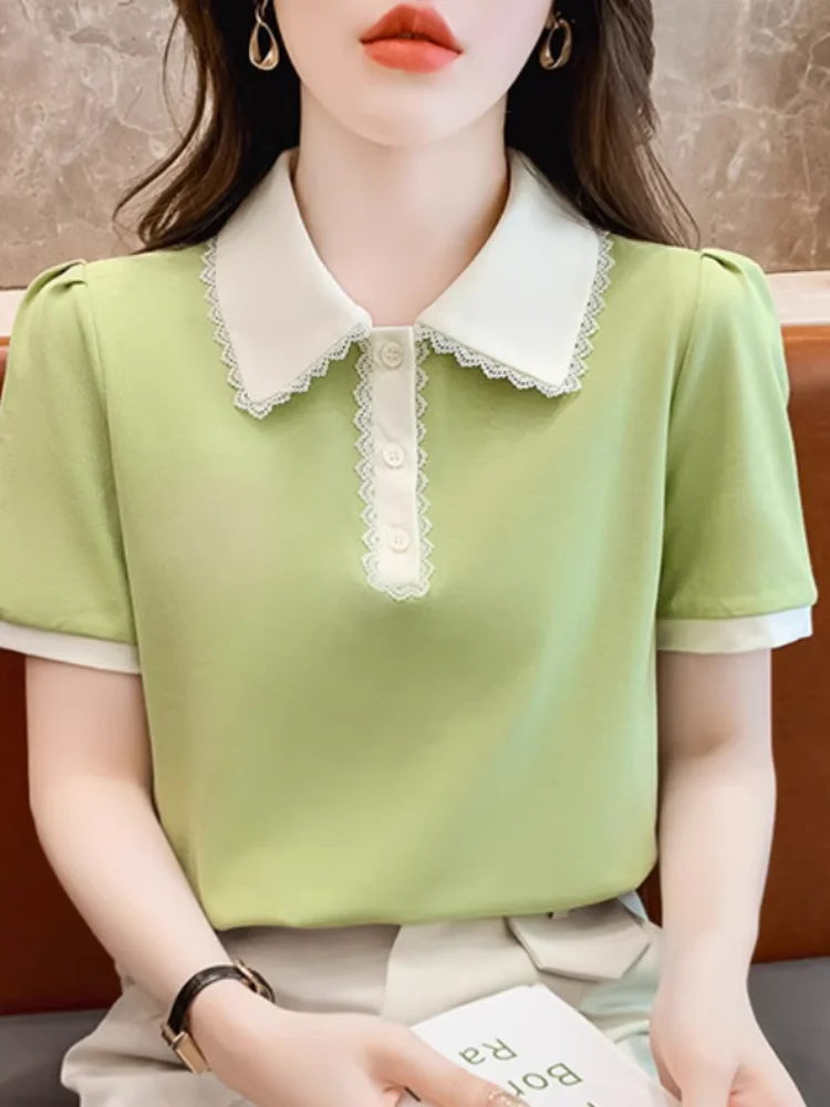 New golf wear ladies summer short sleeves women summer short sleeves slim and breathable