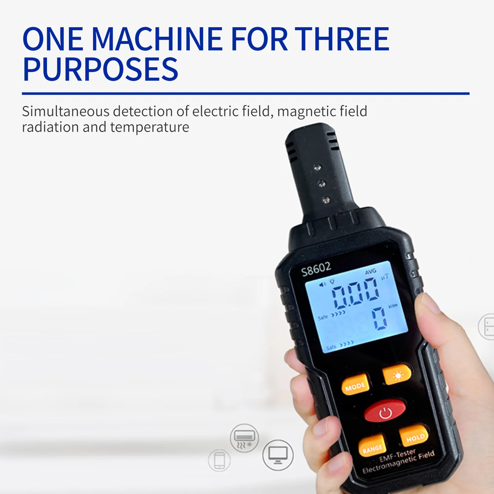 Metellme EMF Meter Electromagnetic Field Radiation Dectector EMF Reader Handheld Digital EMF Detector Ghost Hunting Equipment