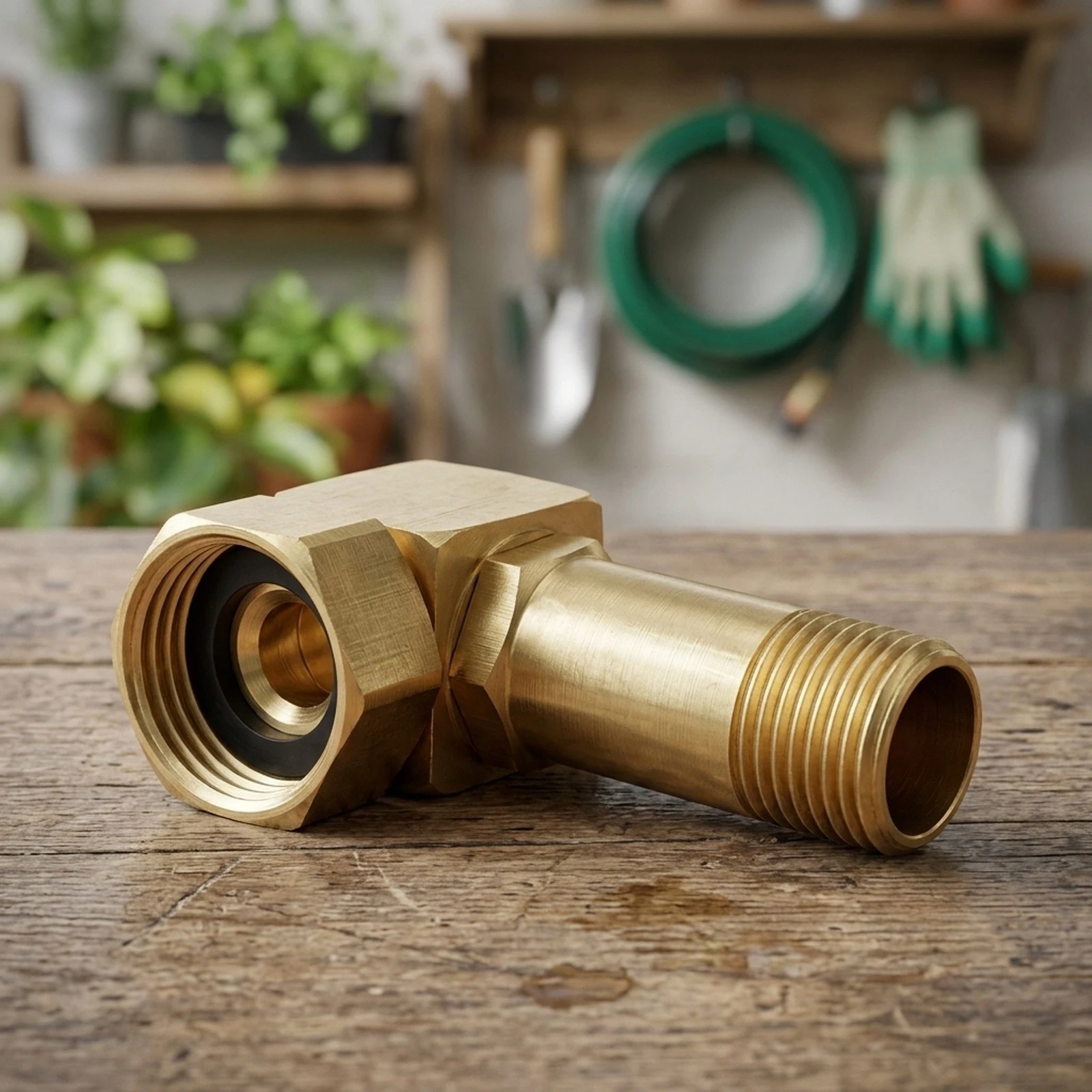 Brass Hose Connector Garden Hose Reel Parts Perfect For Watering Reliable Connection Robust Brass Construction Gardening Tasks