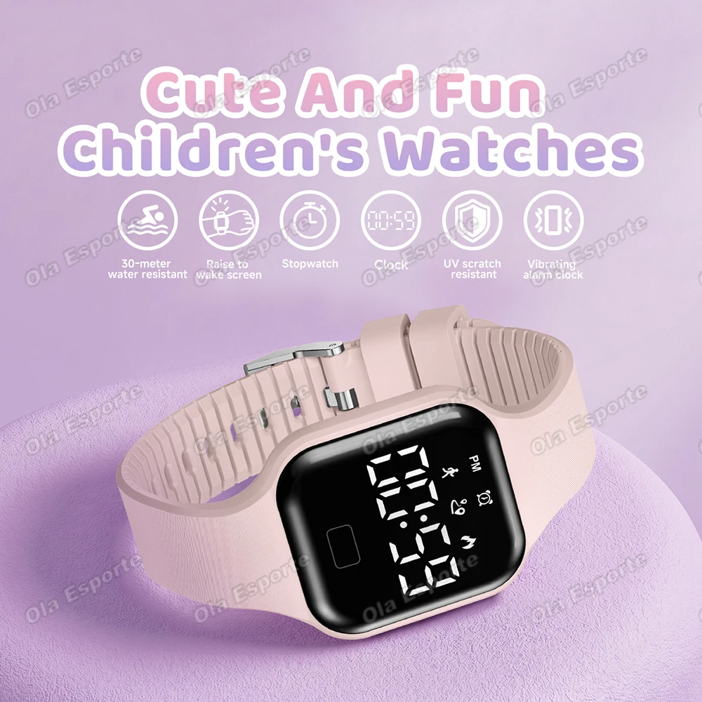 New Children's Smart Watch Student Step Counting Sports Calendar Alarm Clock Sleep Monitoring Waterproof Electronic Watch Ht30