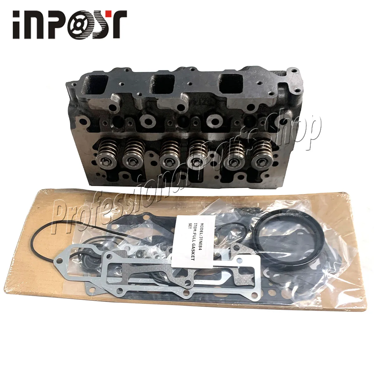 3TNE84 Cylinder Head Assy With Valves Spring & Full Gasket Kit For Yanmar Engine