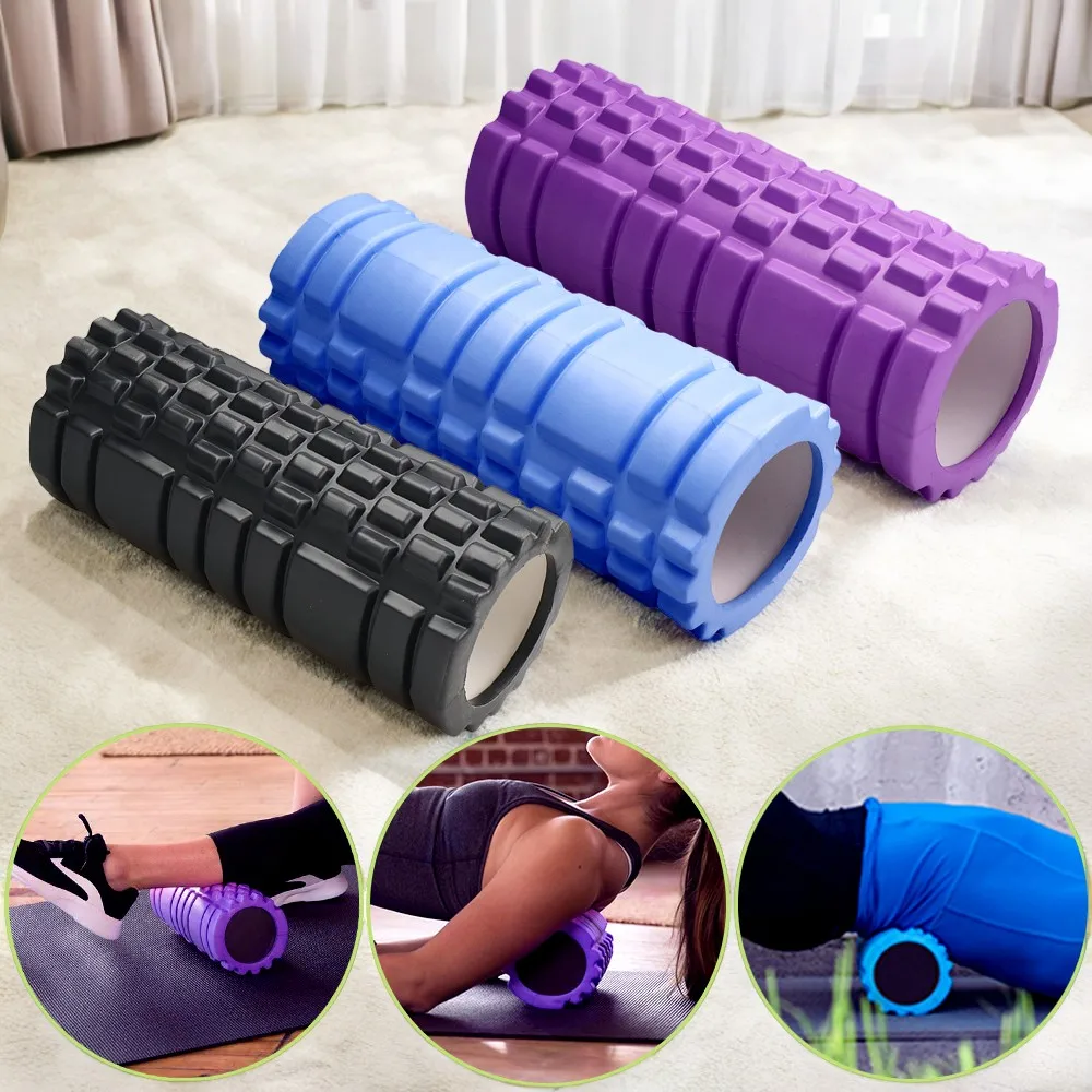 30cm Yoga Column Gym Fitness Foam Roller Pilates Yoga Muscle Massage Roller Exercise Back Soft Yoga Block Drop Shipping Yoga mat