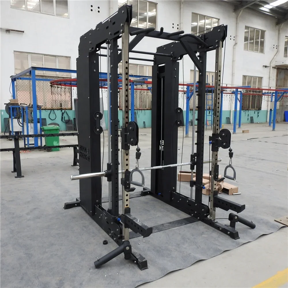 Home Gym Equipment Functional Trainer Power Squat Rack 3 In One