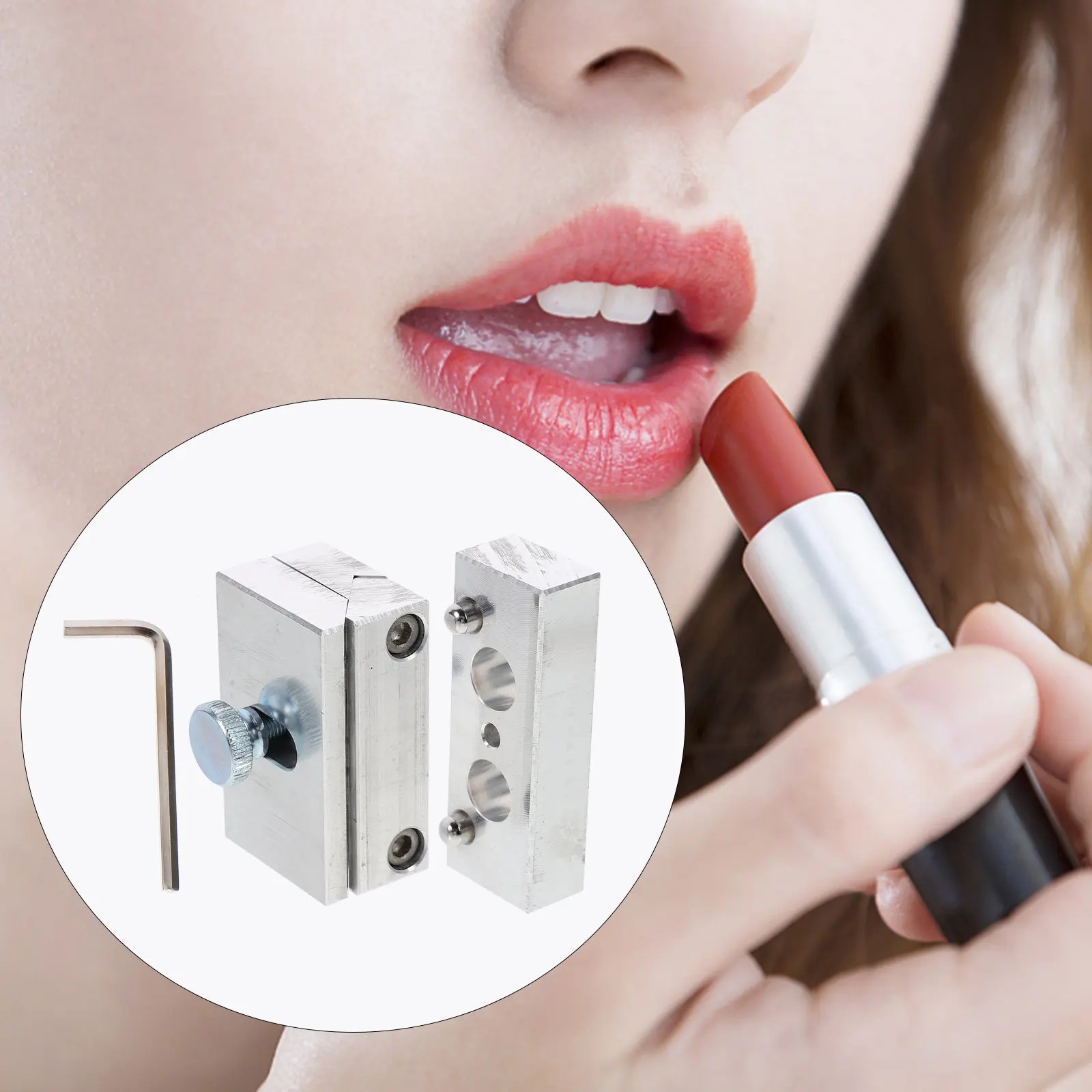 1Set Lipstick Mold Premium Two-Hole Aluminum Mold DIY Lipstick Making Tool Reusable Shaping Device for Handmade Lipsticks