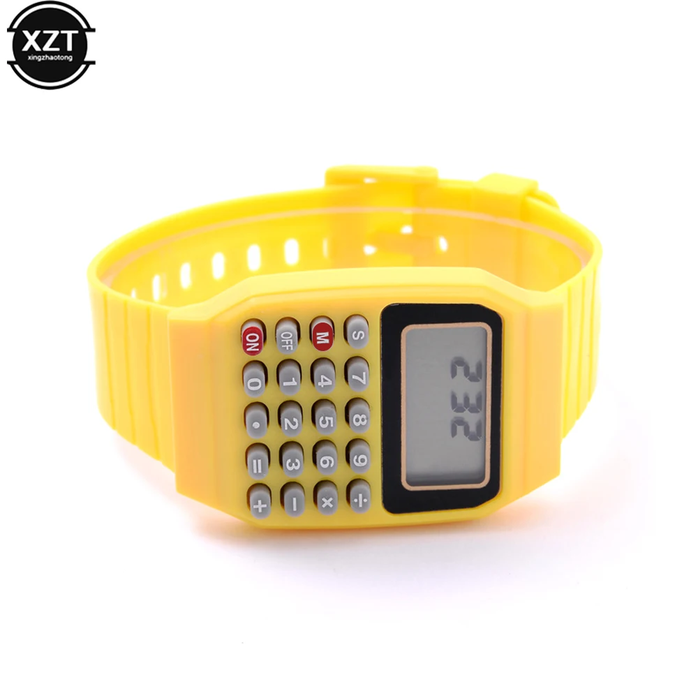 NEW Children\'s Electronic Calculator Watch Micro Calculator Silicone Date Multi-function Watch Mini Calculator Portable Watch