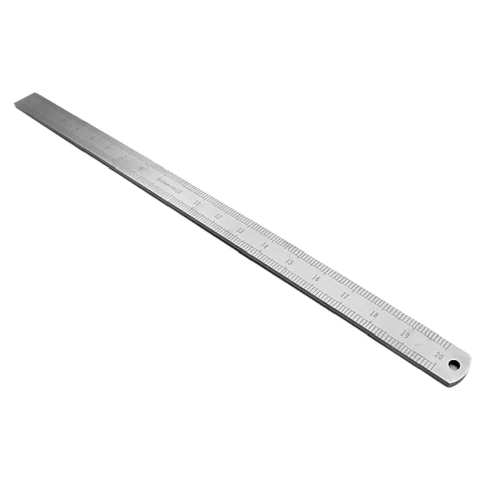 

53cm Stainless Steel Ruler Thickened Rust-proof Forging Stick Ruler Teaching Appliance Dual-Scale Measuring Tool Drawing