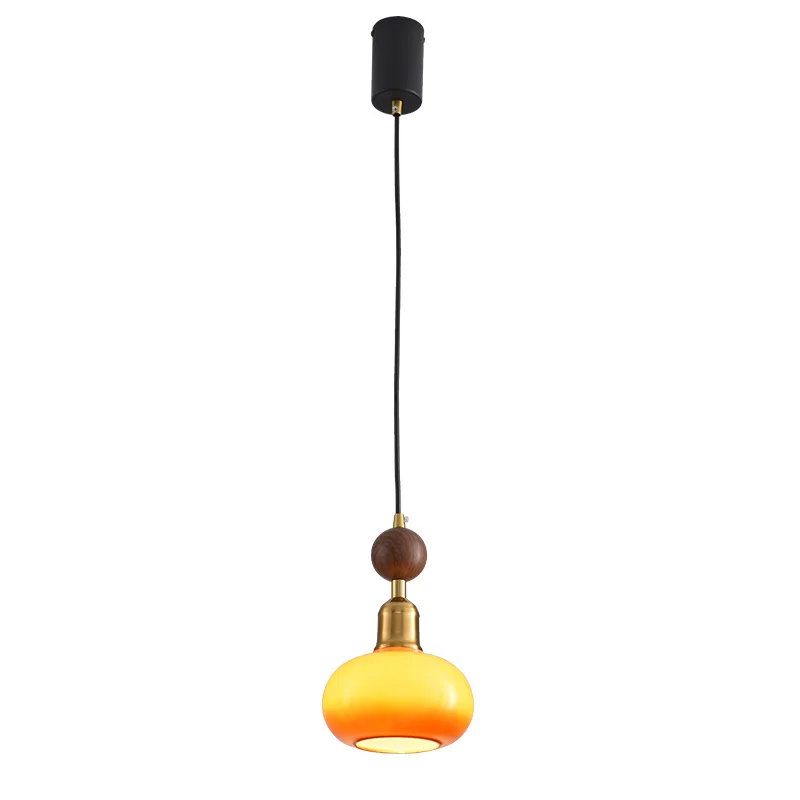 

Французская ретро-подвесная лампа из массива дерева со стеклянным плафоном, декоративный светильник в античном стиле для защиты глаз, для спален, гостиных и кабинетов