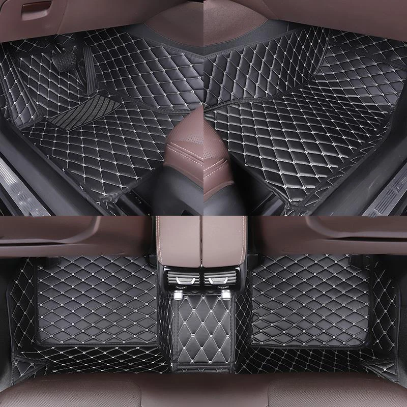 Durable Custom Colorful Leather Car Floor Mat for Volkswagen VW T-Roc 2017-2025 Gen1 Auto Carpet Accessories Interior Parts