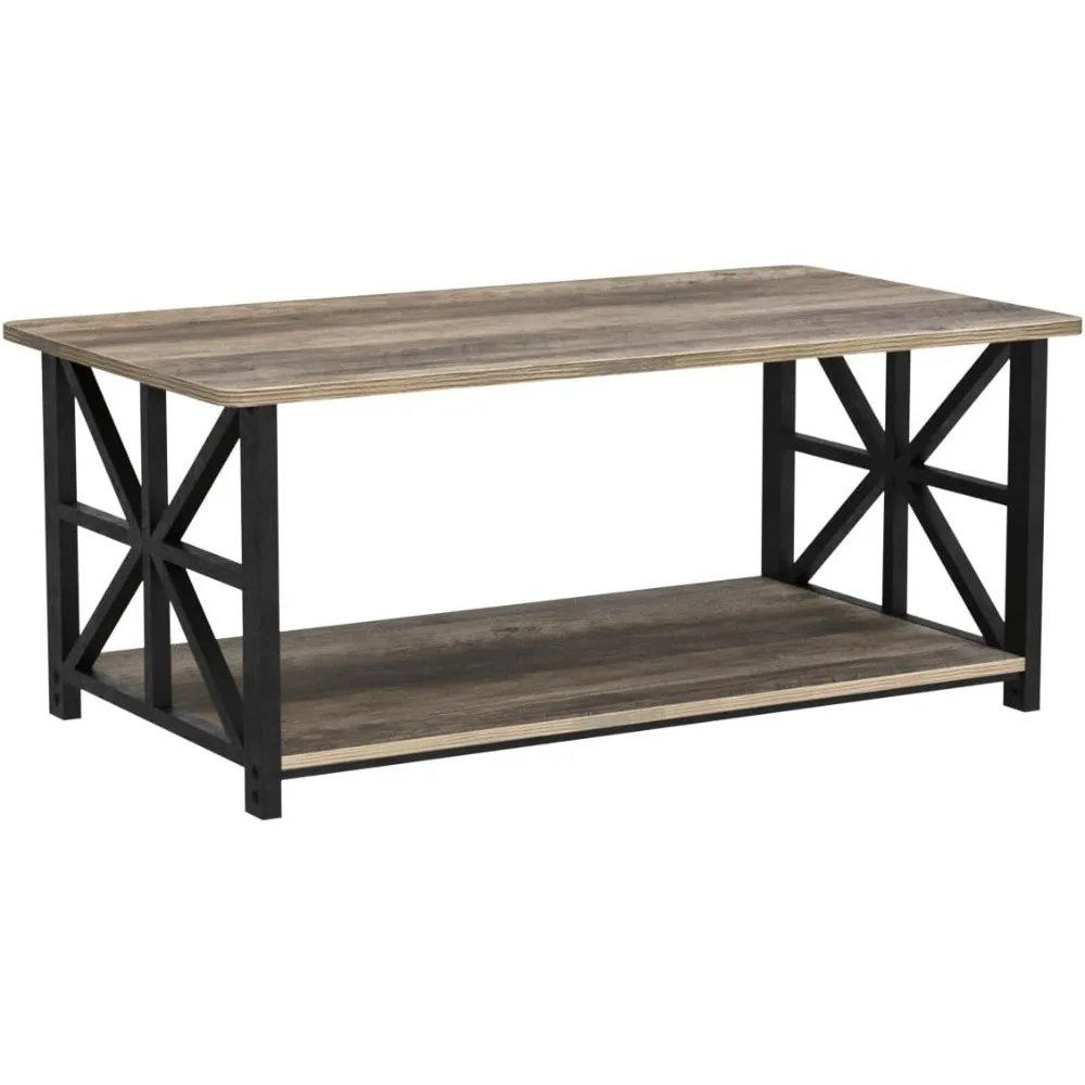 

Living Room Table - Luxury Coffee Table Center Table with Storage Rack 39 "space Saving Easy Assembly