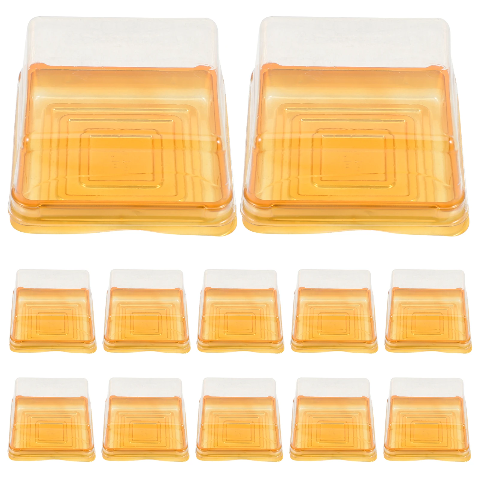 

Square Blister Egg Yolk Crisp Box Moon Cake Container Detachable Reusable Golden