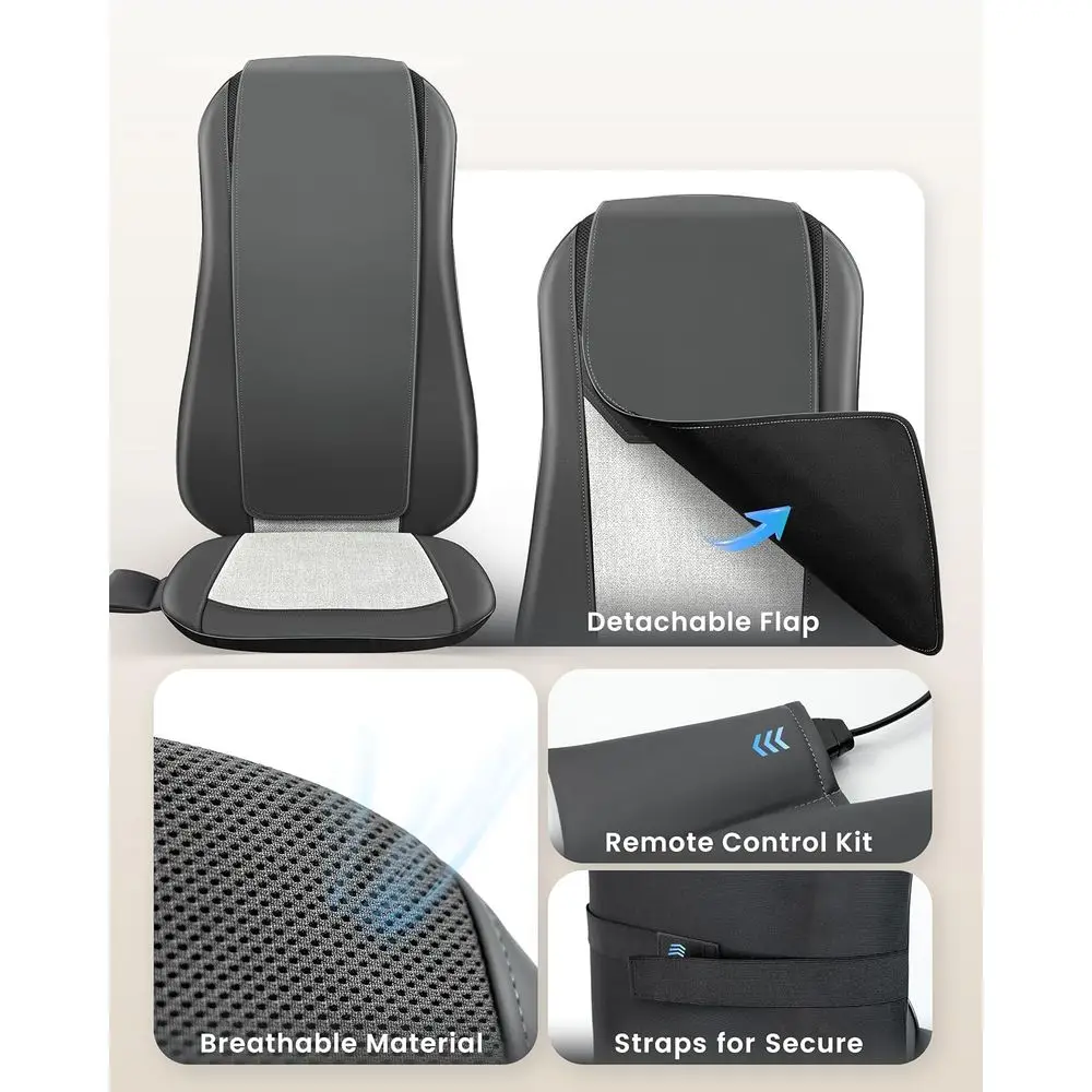 جهاز تدليك شياتسو ساخن لراحة الظهر بالكامل، وسادة كرسي سرعتين، مثالية للمنزل أو المكتب، هدية مثالية لأحبائك