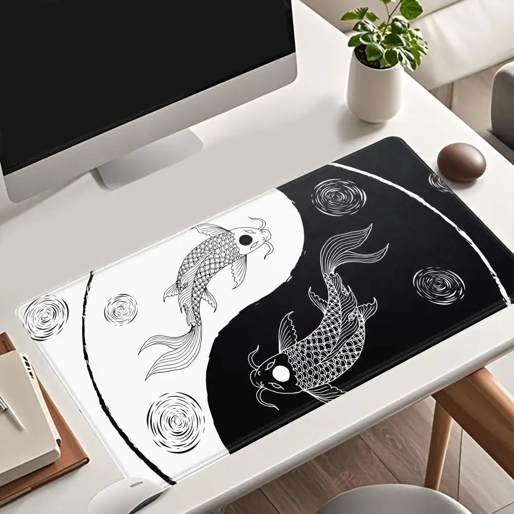 

Koi Fish Print Mouse Pad Mouse Pad Desk Mouse Pad Cute HD Desk Pad Extended Gaming Keyboard Mats Large XXL Gamer Mousepad 90x40