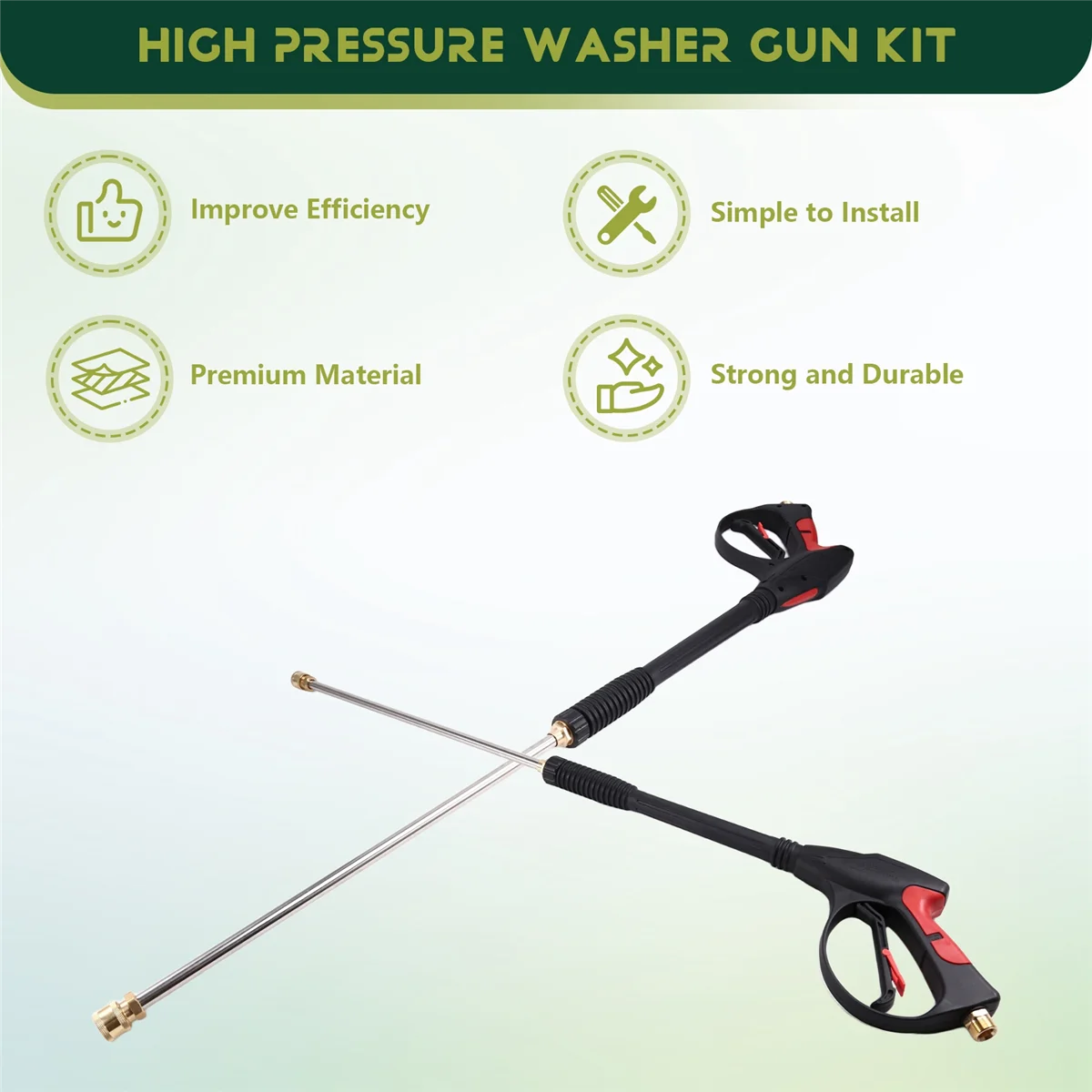 A002 Hogedruk Auto Power Washer Wand Kit 2000PSI