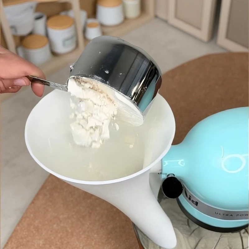 

KitchenAid Artisan Mixer Flour Funnel for KSM150 5 Quart, ABS Sifter Attachment with Dispenser for Baking, No-Mess Powder Tool