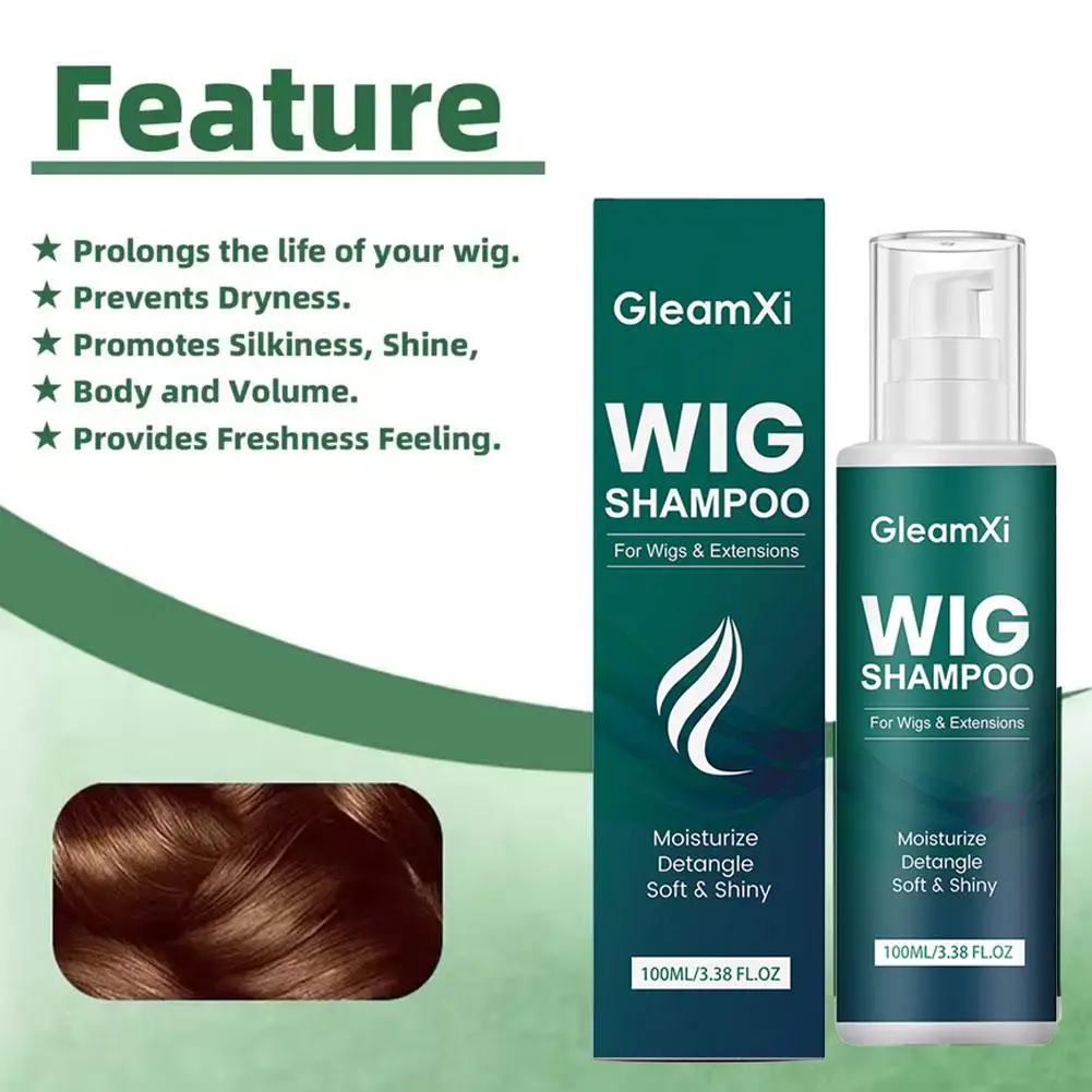 100ml Wigs Care Shampoo Wig Conditioner Wig Frizz Control & Smooth Professional Wig Care Solution For All Types of Wig