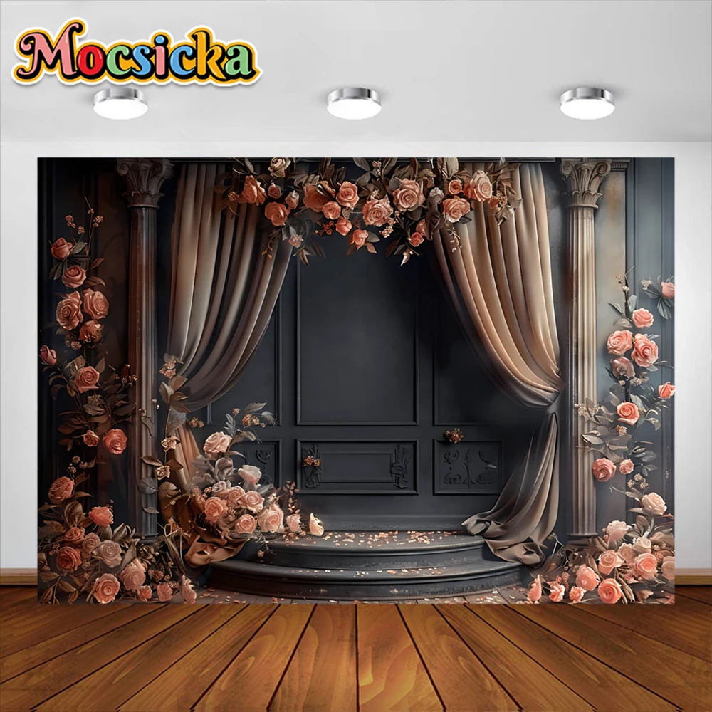 Abstrakte Retro-Fotografie Hintergrund Blumen Garten zimmer Party Dekoration liefert Familie Baby Porträt Hintergrund Studio Requisiten