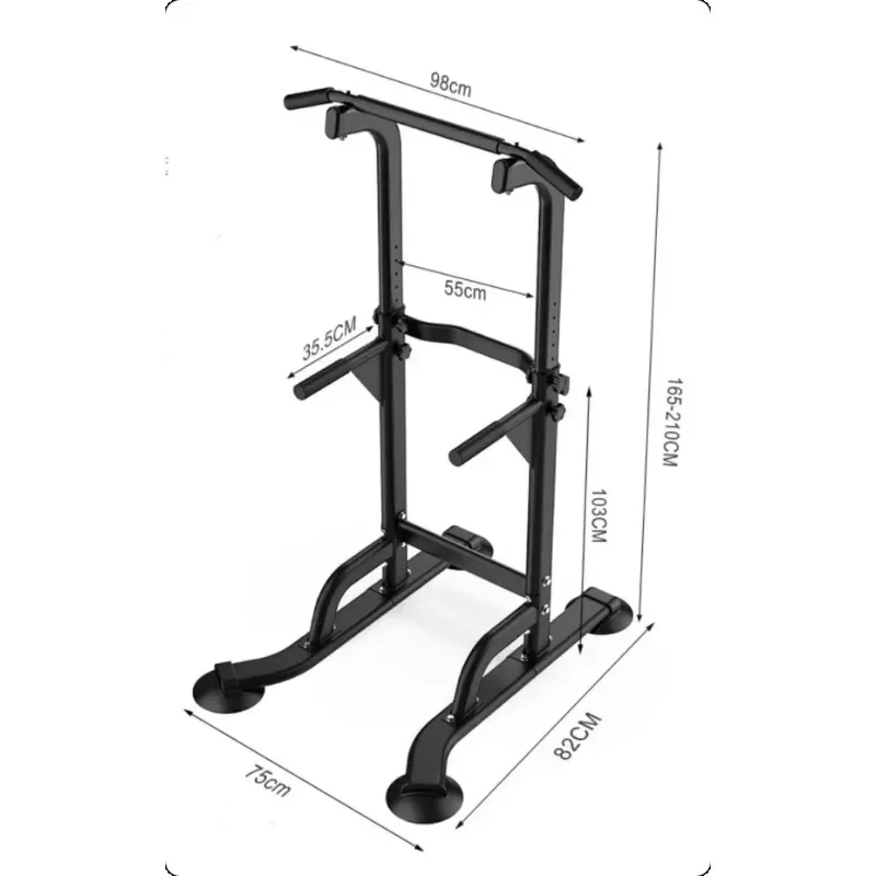 Adjustable Height Multifunctional Pull-Up Tower with Power Tower Dip Station Pull-Up Bar Fitness Equipment for Home Gym