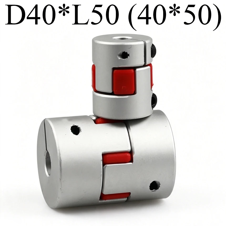 40*50mm 6/8/9/10/11/12/13/14/15/16/17/18/19/20-24mm Bore AL Alloy Rod Shaft Connector Spider Coupler Plum Flexible Jaw Coupling