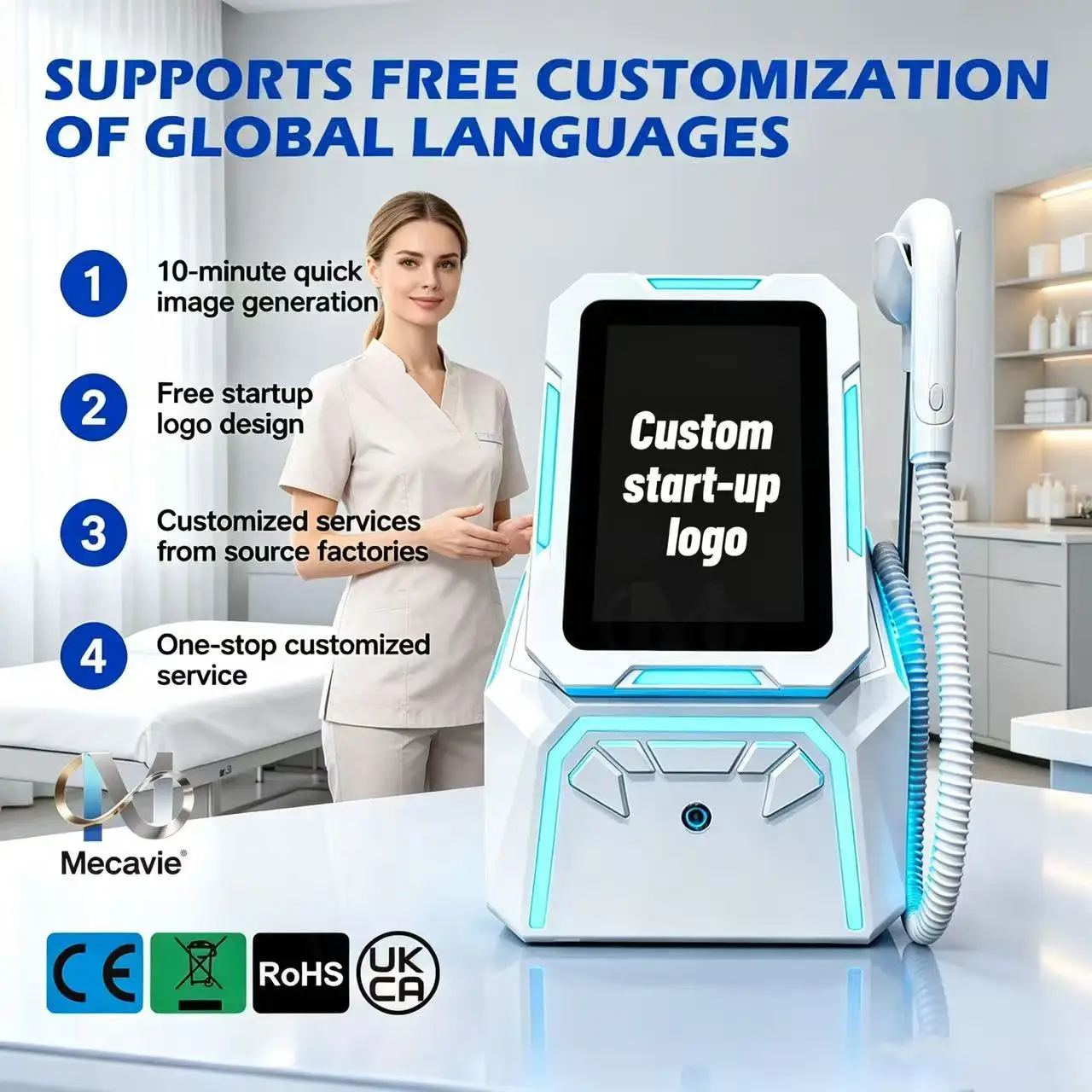 5 Wavelength Diode Laser Hair Removal Machine 755 808 830 940 1064nm FAC Technology Ice Point Permanent Hair Remover Salon Use