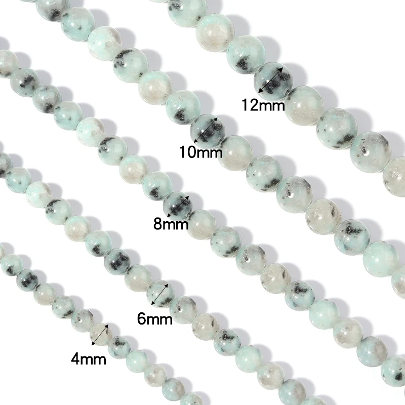 1 Strand 4 6 8 10 12mm Natural Stone Beads Tianshan Blue Round Loose Beads For Jewelry Making DIY Bracelets Necklace Accessories