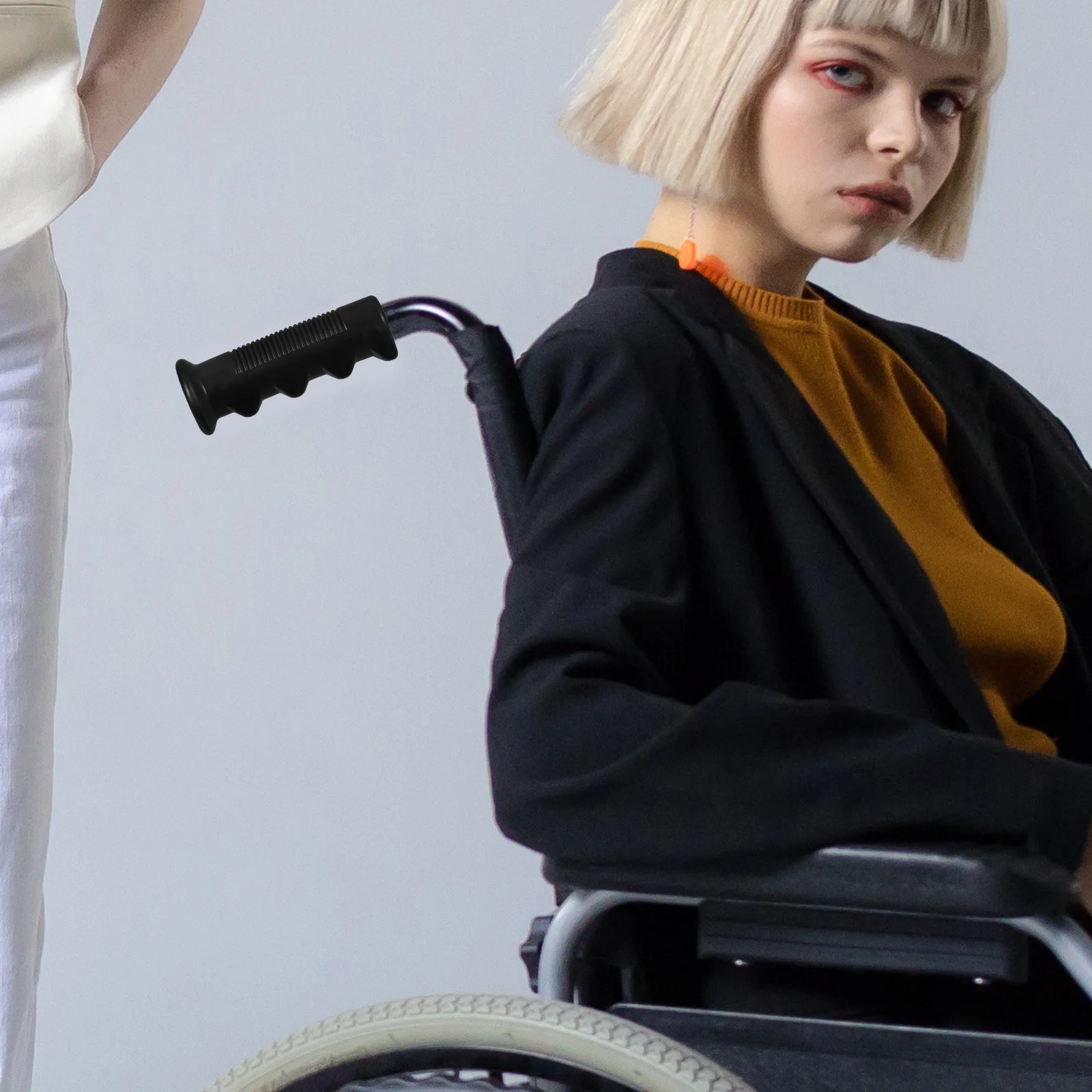 

2Pcs Wheelchair Handle Grips Anti-Slip Durable PVC Material Enhanced Grip Stability Easy Installation Trolley Accessories