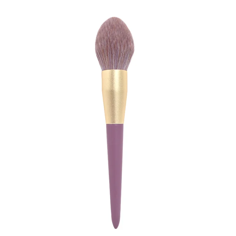 Set di pennelli per trucco per fondotinta in polvere singola morbida portatile personalizzato, tutti i tipi di pennelli, inclusi pennello per fard, correttore, legno