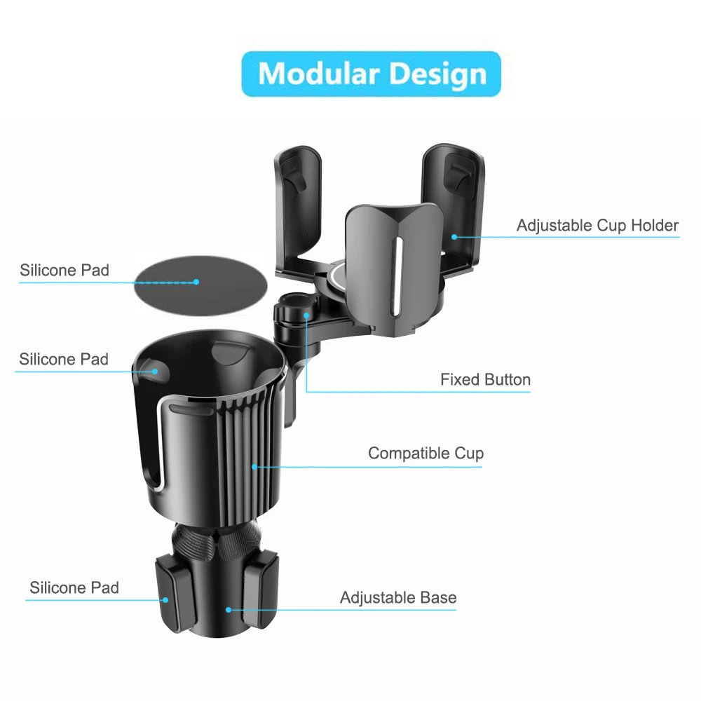 자동차 컵 거치대 트레이, 360 도 회전 트레이 테이블, 자동차 음식 테이블, 조정 가능한 음료 거치대, 자동차 액세서리