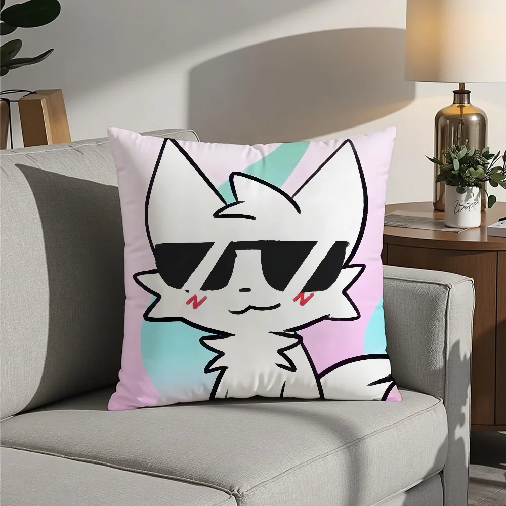 Boykisser S-Silly Cat Cute Pillow Case Plush Fabric Soft  Pillowcase Double Sided Print Cushion Cover Household Gifts