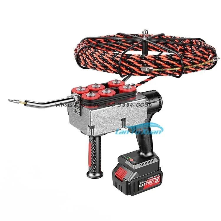 New Construction Lithium Cordless Stringing Machine Cable Automatic Wall Lead Wire Electric Rechargeable  Threading