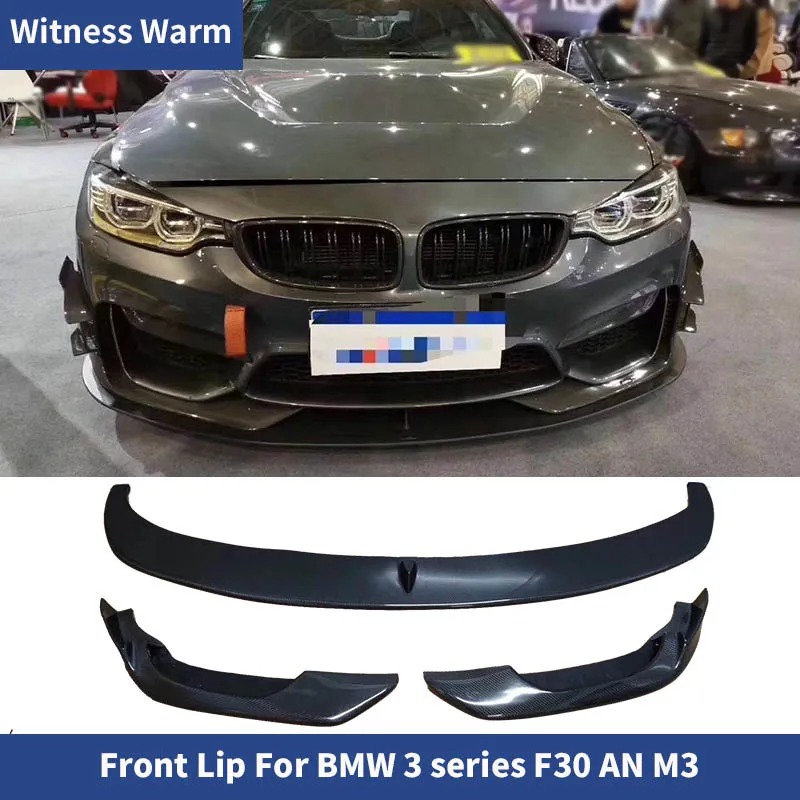 for Bmw 3 Series F30 An M3 2012 - 2017 Car Front Bumper Lip Spoiler Winglets Splitters Carbon Fiber / Frp 318i 320i 330i 316i