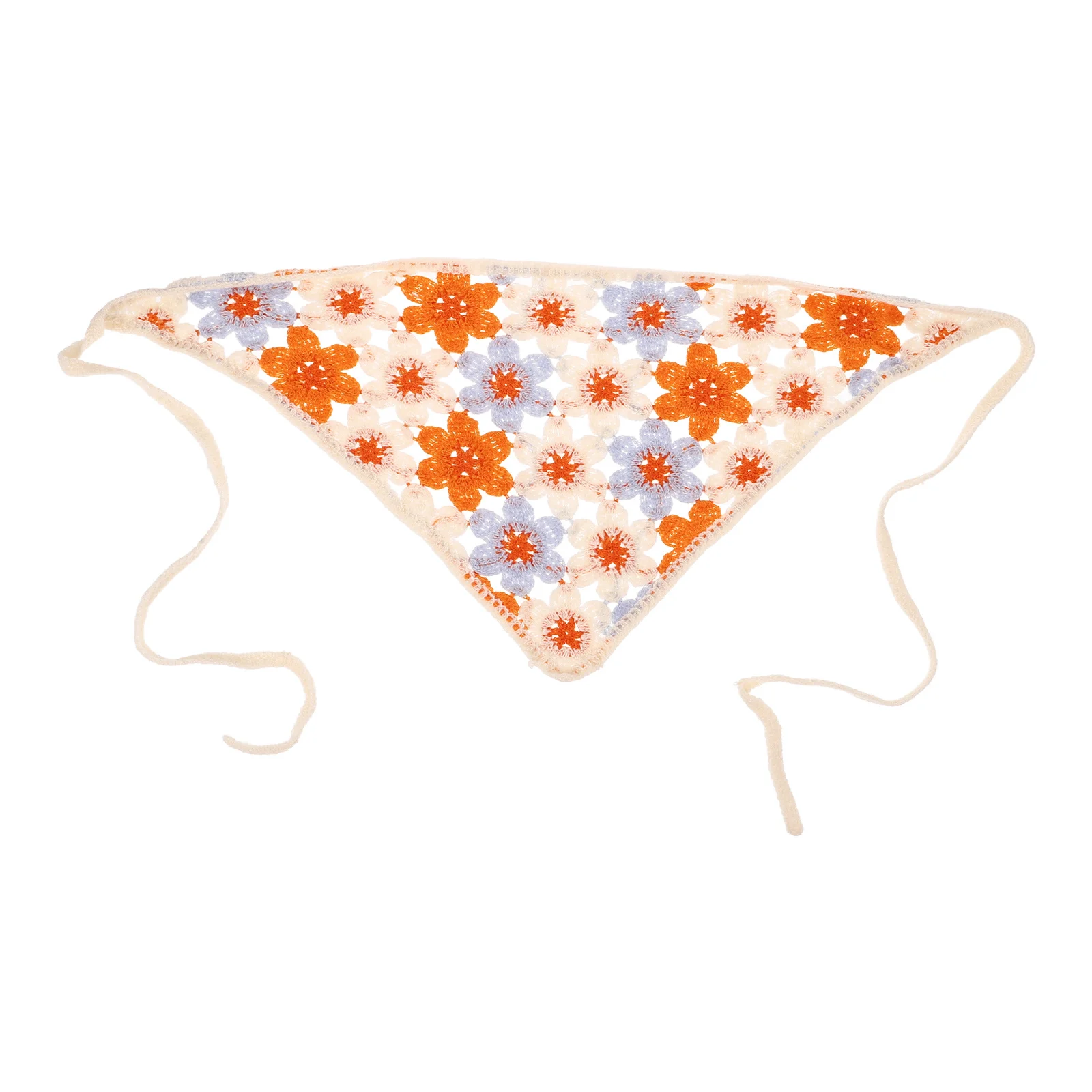 

Flower Crochet Headband Breathable Soft Cotton Crochet Bandana for Women Daily Casual Hair Scarf Accessories Bandana for Hair