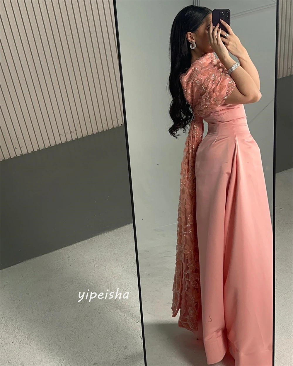 Customized Jiayigong s Beading Cocktail Party Ball Gown High Collar Bespoke Occasion  Floor Length